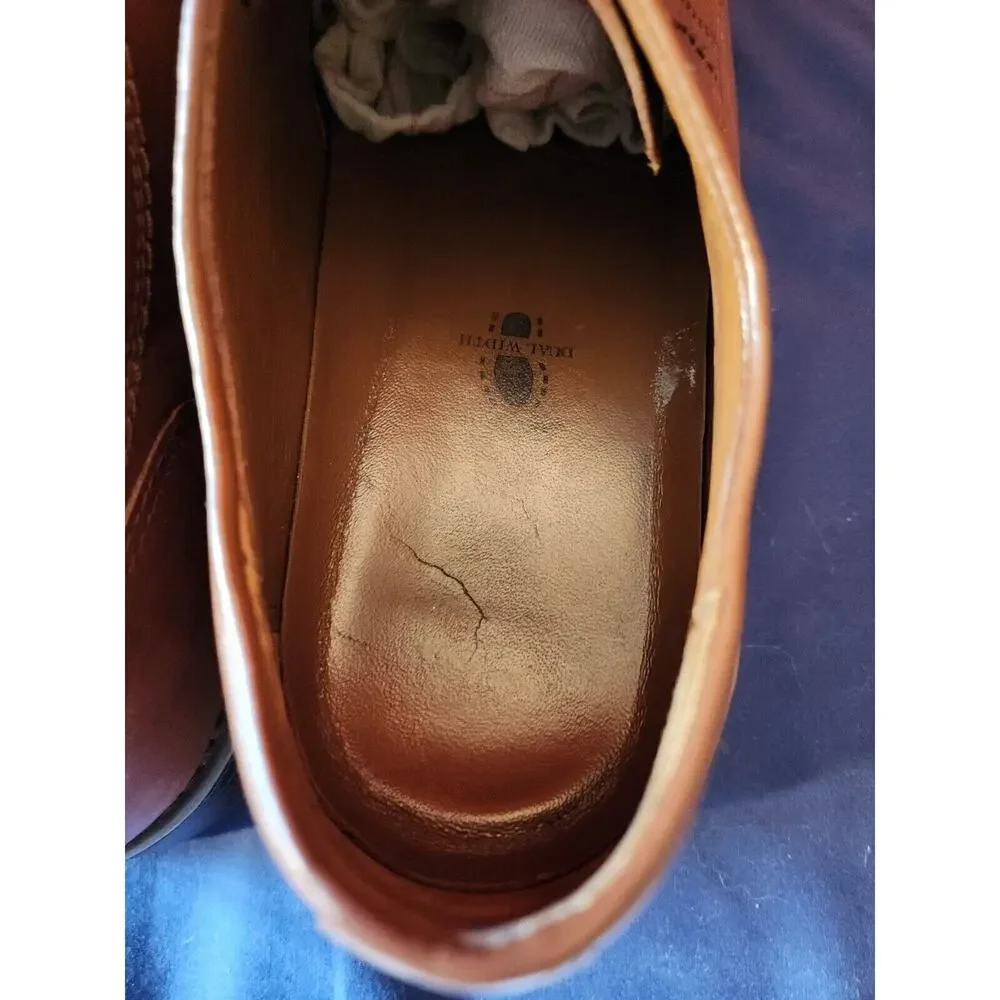 Johnston & Murphy Waterproof Brown Oxford Toe Cap Dress Shoes Size 12m